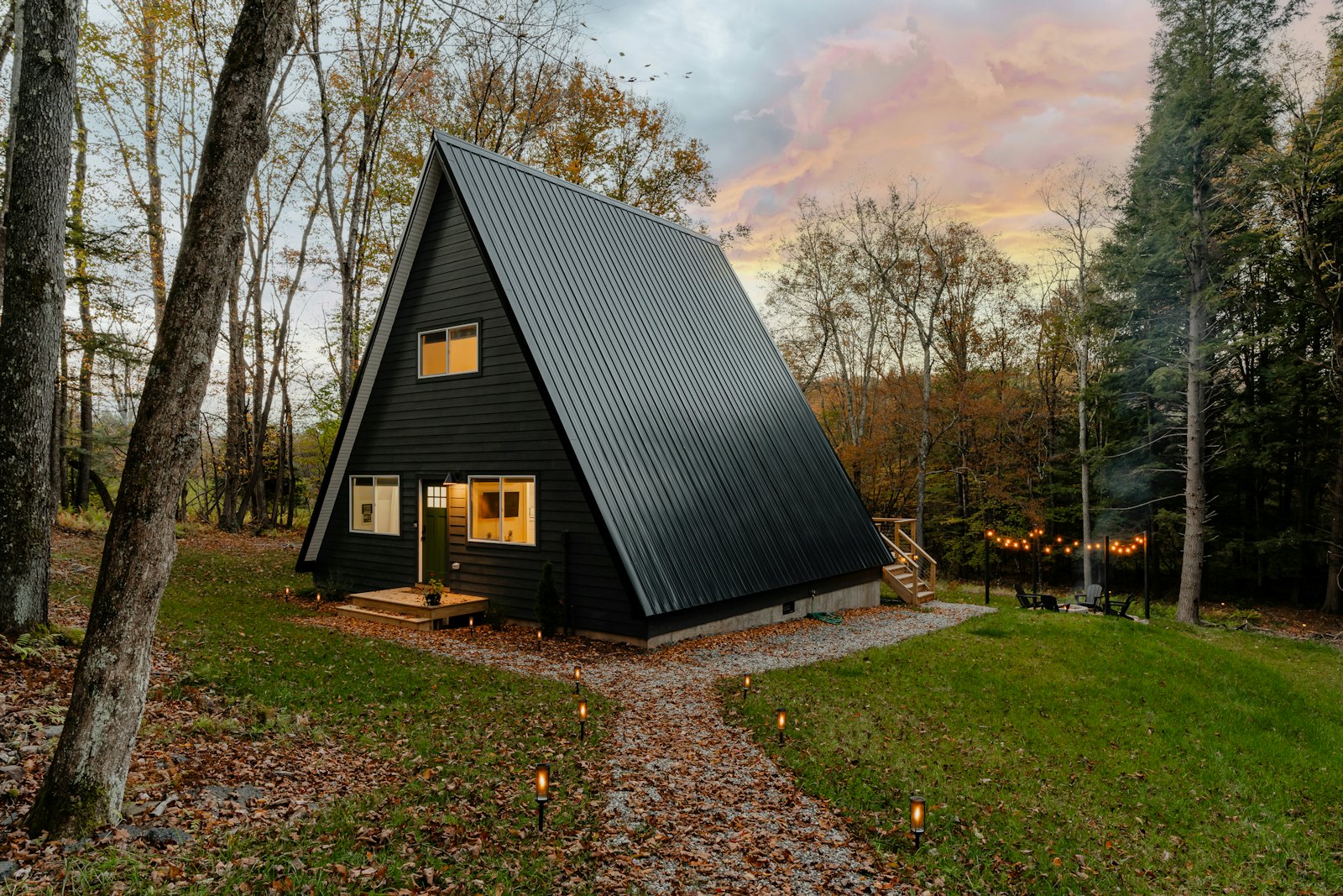 A-frame backyard cottage